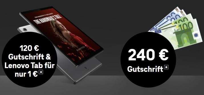 Magenta TV buchen + Lenovo LTE-Tablet für 1€