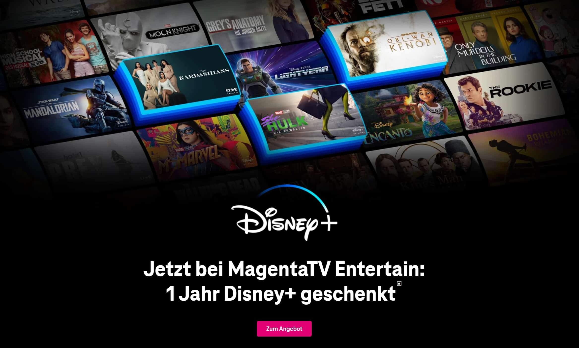 Disney+ Telekom Angebot nur 6€/Monat | Disney+ kostenlos bei MagentaTV Entertain