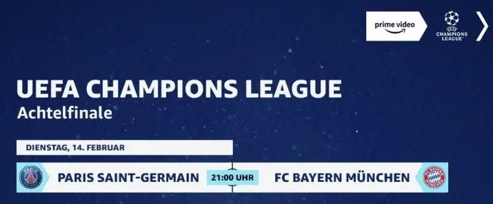 PSG  Bayern Live am 14.02.2023 bei Prime Video  JETZT 30 Tage kostenlos