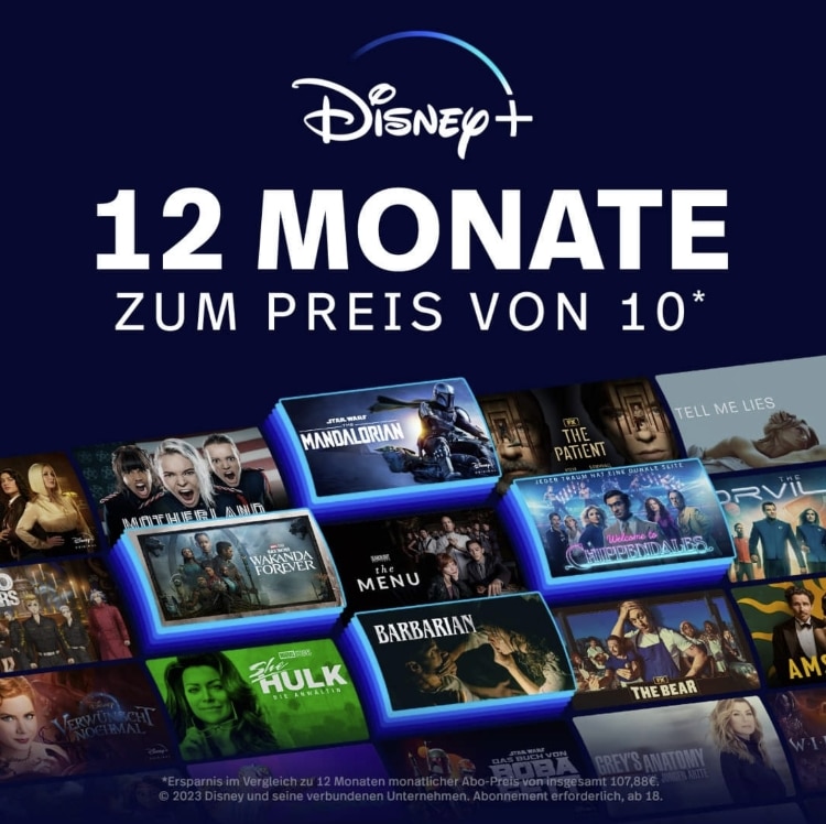 JETZT: Disney+ Angebot: 15% sparen - Nur 7,49€/Monat!