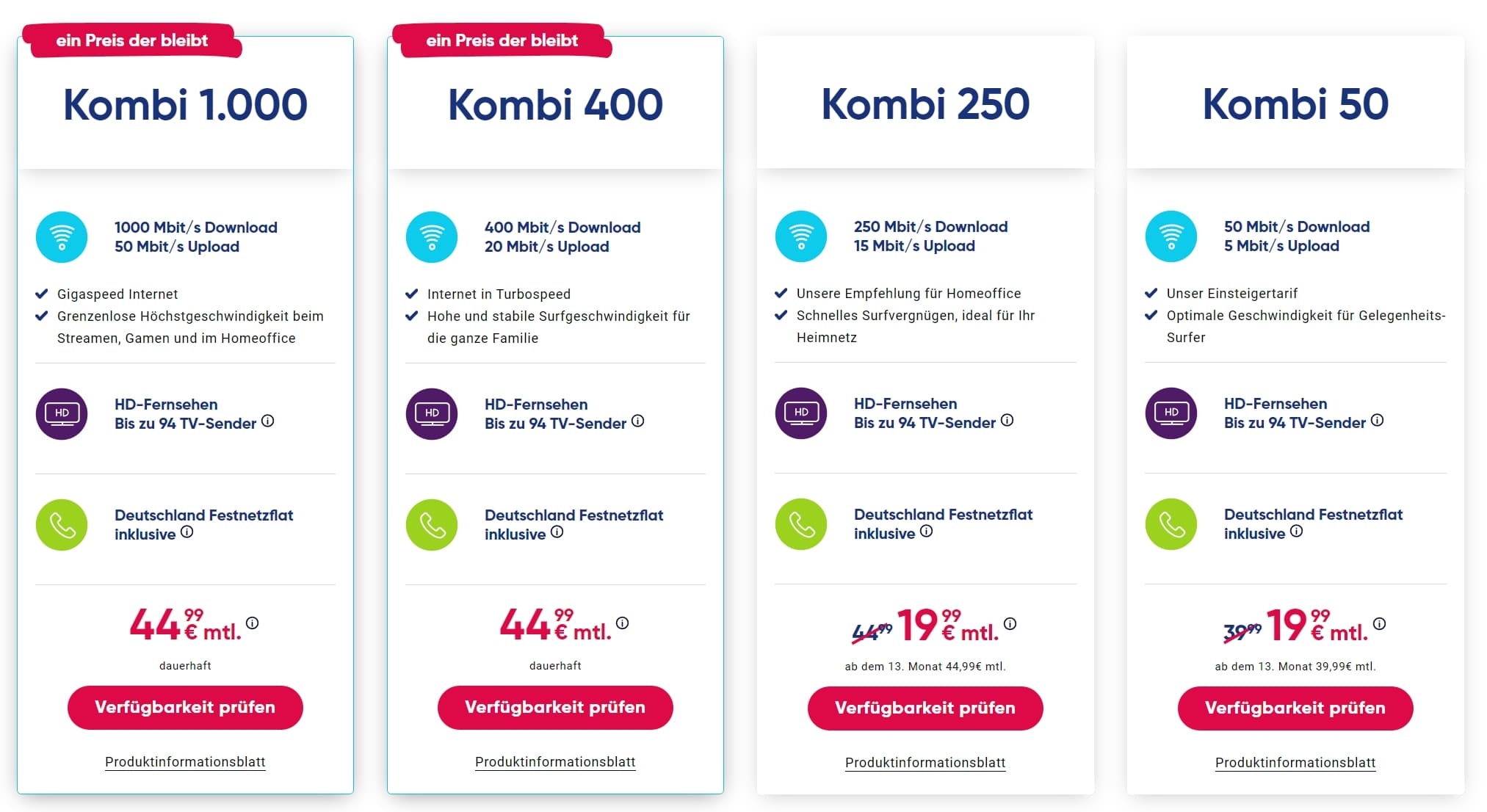 PŸUR Kombi Angebot ab 29,99€ mtl. - Dauerhafte Fixpreis-Angebote!