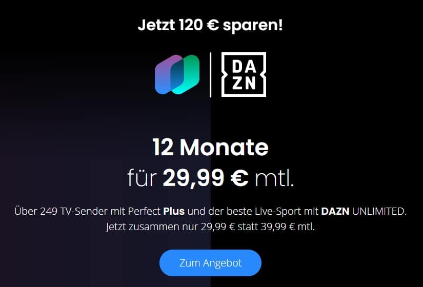 DAZN bei waipu.tv | JETZT: 29,99€ mtl. für DAZN & im waipu.tv Kombi-Angebot!