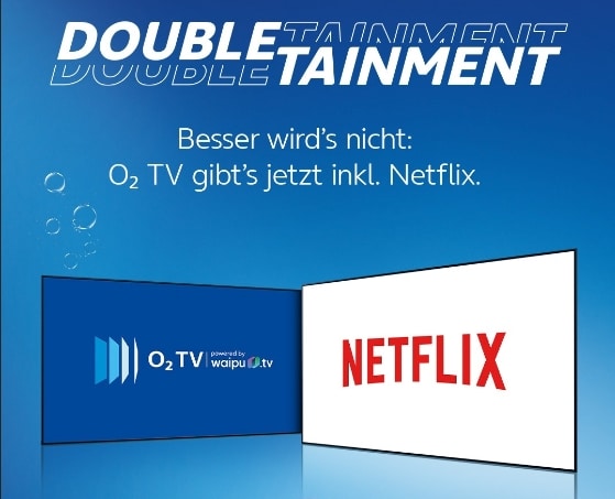 O2 TV & NETFLIX Kombi-Angebot | DoubleTainment JETZT ab 9,99€