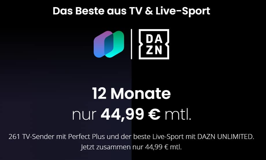 DAZN bei waipu.tv | JETZT: 44,99€ mtl. für DAZN & im waipu.tv Kombi-Angebot!
