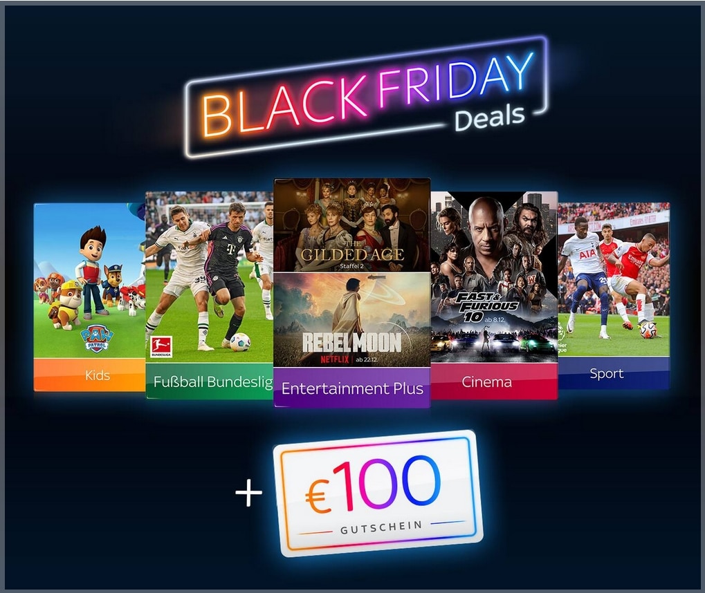 Sky Black Friday Angebot 2023 JETZT All Inclusive 40€ inkl. 100