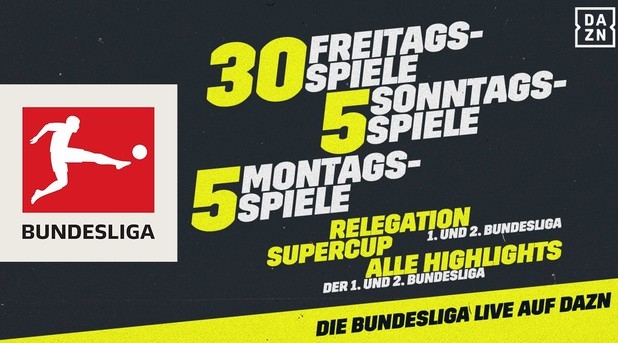 DAZN Bundesliga LIVE ab 2019/20! - 1 Monat GRATIS - JETZT ...