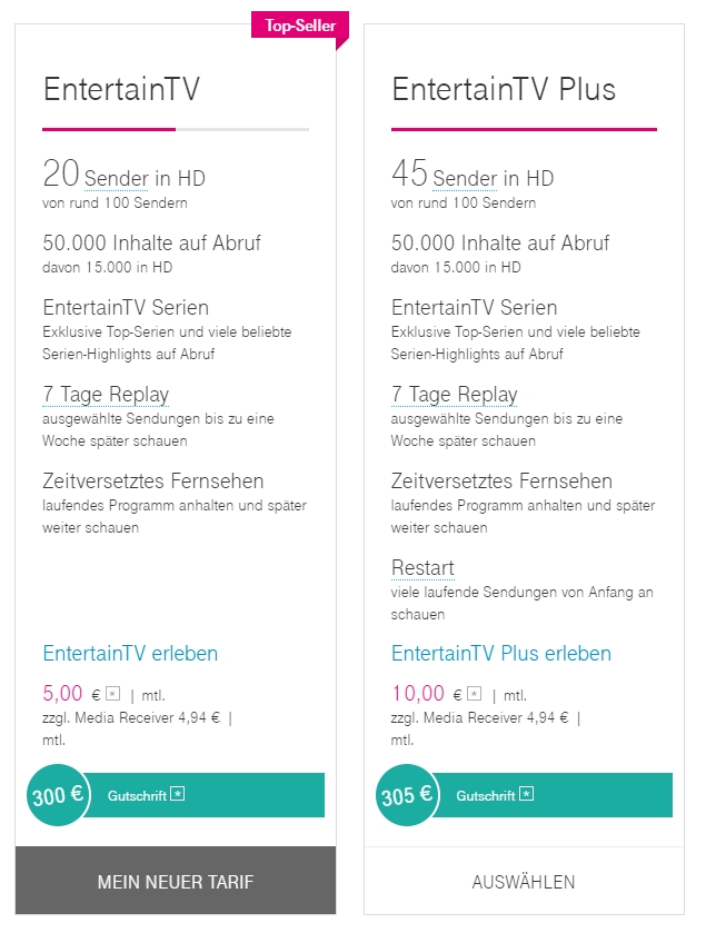 Telekom TV Angebote - IPTV, Streaming, Bundesliga - Juli 2018