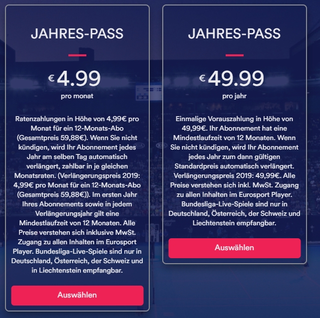 Eurosport Player Angebot Eurosport Player Angebot