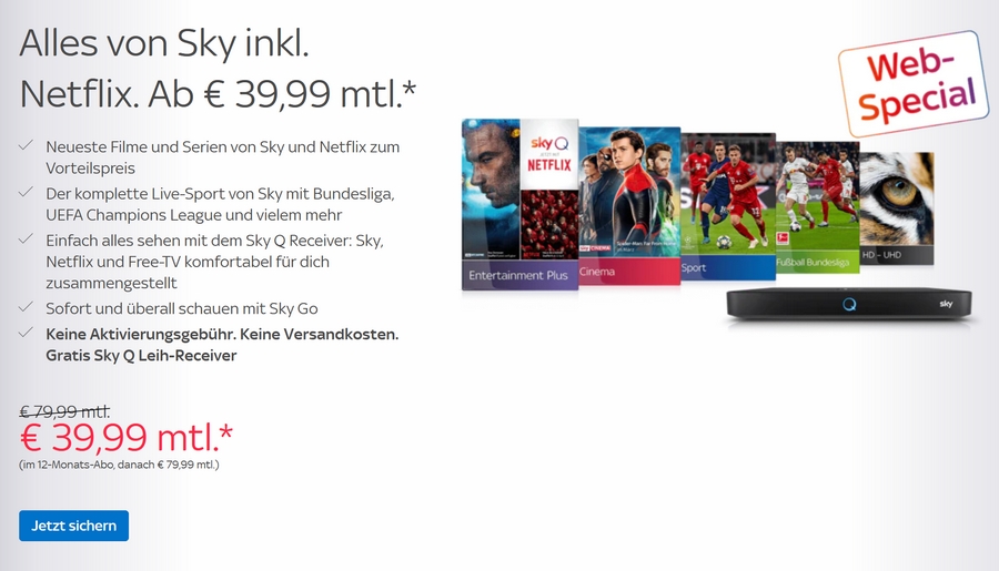 Sky Komplett Angebot Sky Komplett Angebot