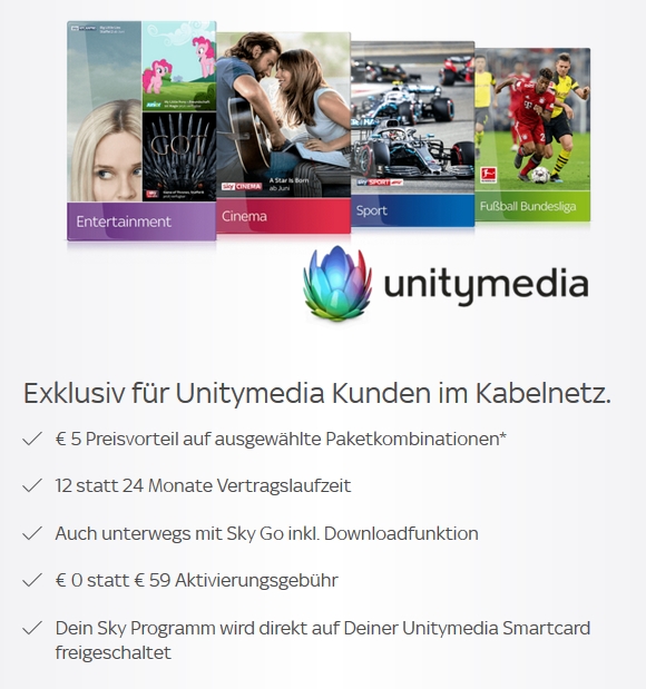Sky über Unitymedia